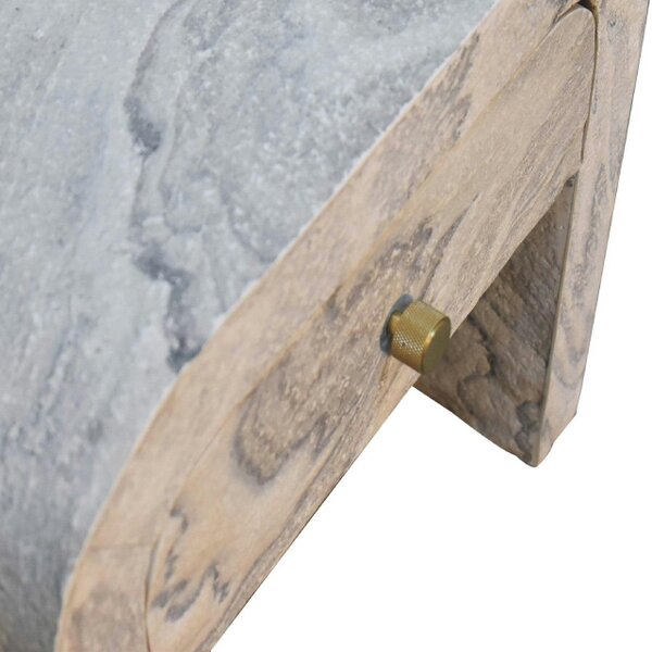 Wyld Haus Eguisheim Marble Effect Bedside Tables