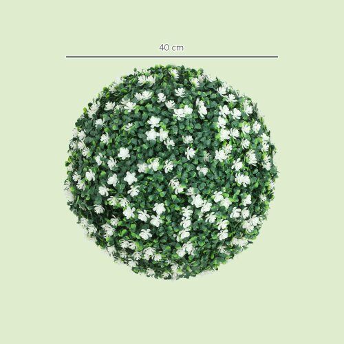 Wyld Haus Radi Set Of 2 Artificial Boxwood Ball Plants In White Finish