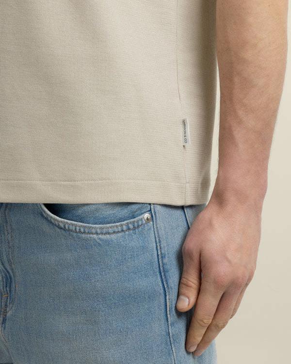 Larsson & Co Jeppe - Textured Panelled T-Shirt