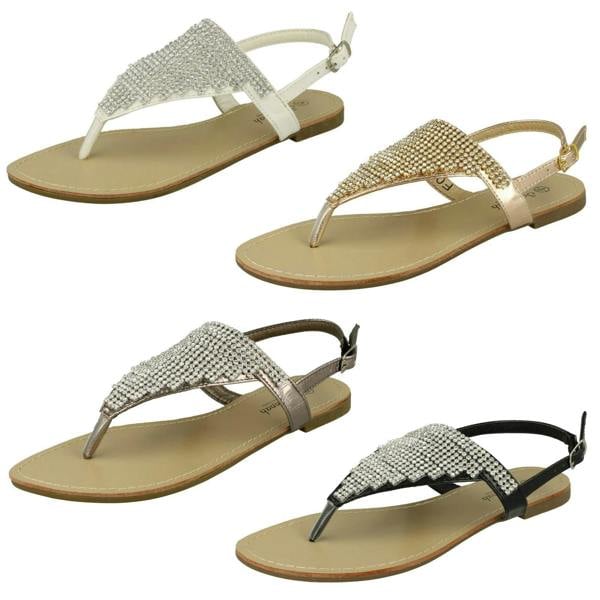 Savannah Ladies Savannah Toe Post Diamante Sandals