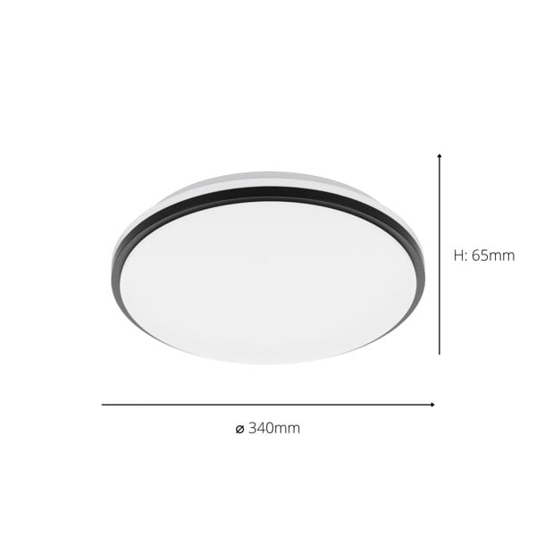 EGLO Pinetto LED White/Black Circular Ceiling Light