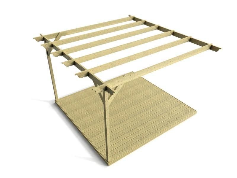 Arbor Garden Solutions Wall Mounted Pergola and Decking Kit Ovolo Design