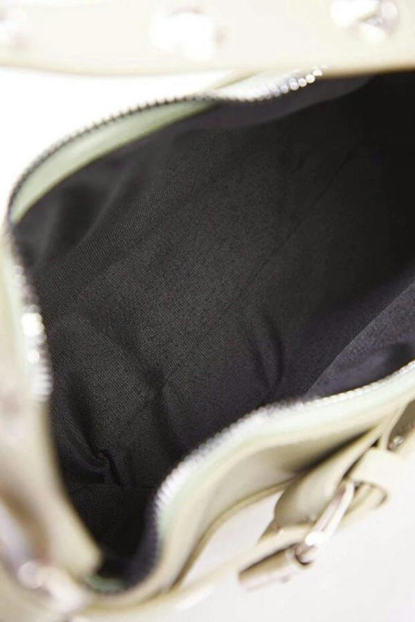 WOVCOR Baguette Shoulder Bag with Belt Buckle Detail