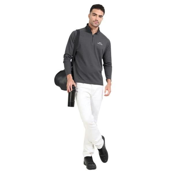 Slazenger Mens Quarter Zip Sweatshirt - Grey - 