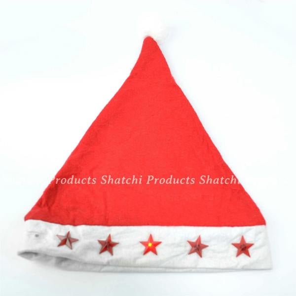 50 Pack Light Up Christmas Santa Hats with Battery Operated Lights for Festive Events image 6