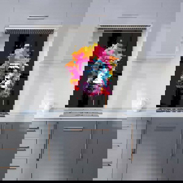 Warren Reed - Designer Multi Coloured Monkey Face Kitchen Splashback