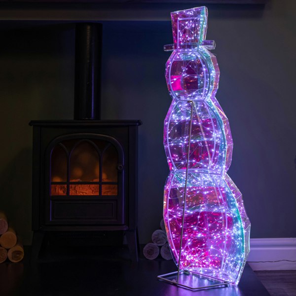 Samuel Alexander 91cm DreamLights Iridescent Christmas Snowman with 400 White LEDs