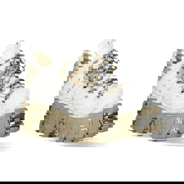 New Rock M-120N-C80 White Gothic Platform Ankle Boots