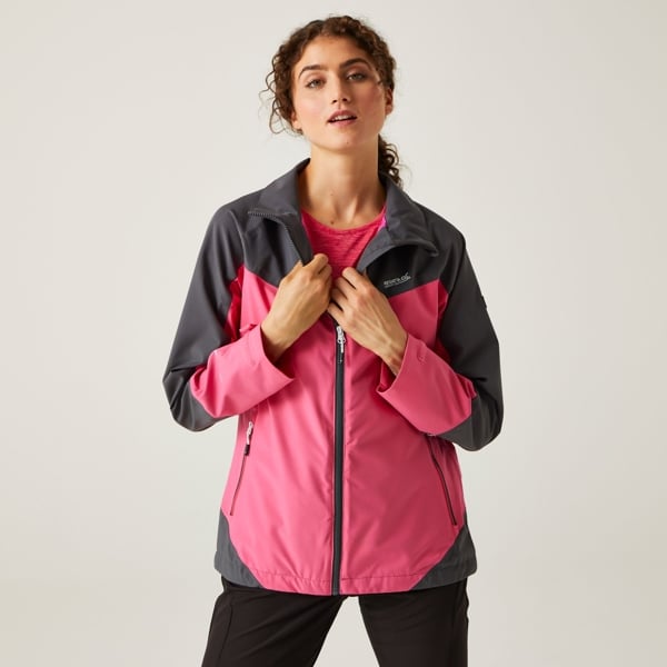 Regatta Women's Bosfield II Waterproof Jacket - Flamingo Pink / Seal Grey