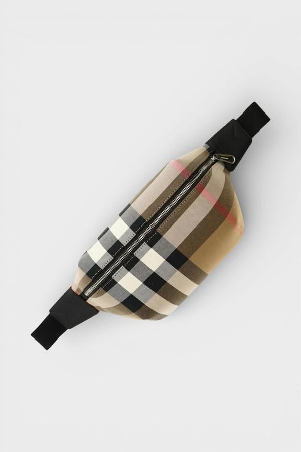 Burberry Sonny Nova Check Bumbag Taupe Brown