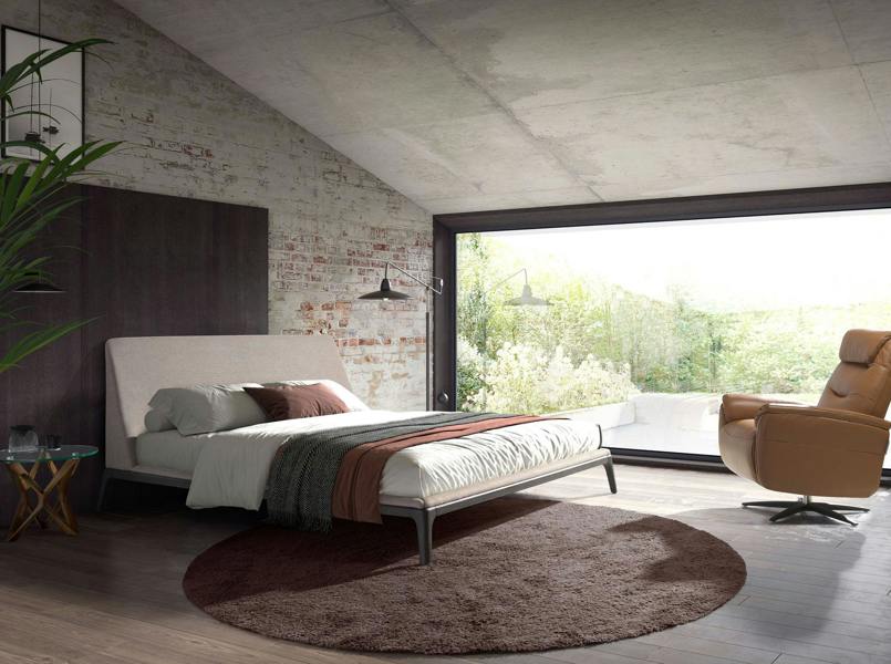 Angel Cerdá Grey Fabric Bed 7155