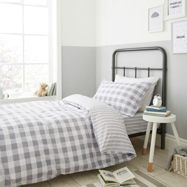 Bianca Check and Stripe Fitted Sheet