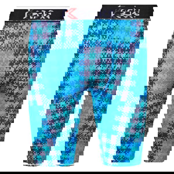 Kecks Cyan Plaid Mens Boxer Shorts