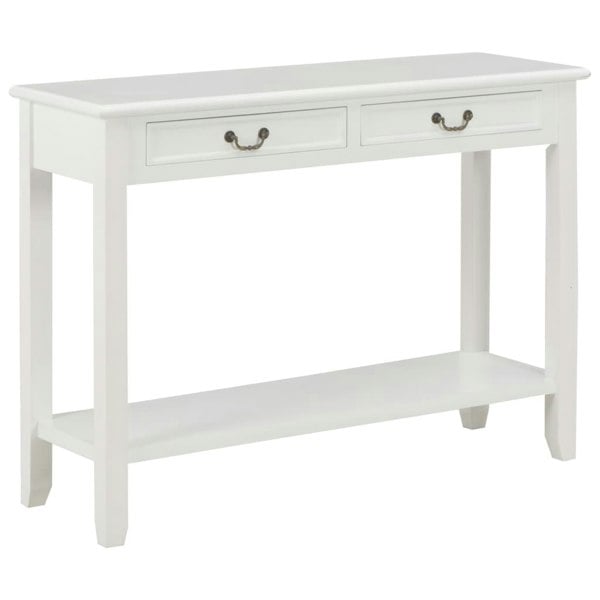Berkfield Console Table White 110x35x80 cm Wood