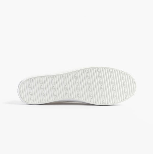 Tommy Hilfiger CANVAS METALLIC HEEL Womens Trainers White