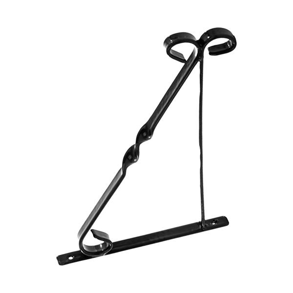 Leecroft Hanging Basket Brackets Black 10'' - One Colour - 