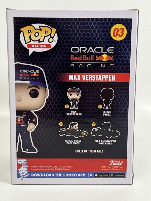 Funko Max Verstappen Red Bull Formula 1 F1 Vinyl Figure 9 cm Funko Pop 72217