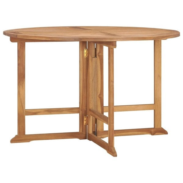 Berkfield Folding Garden Dining Table 110x75 cm Solid Wood Teak