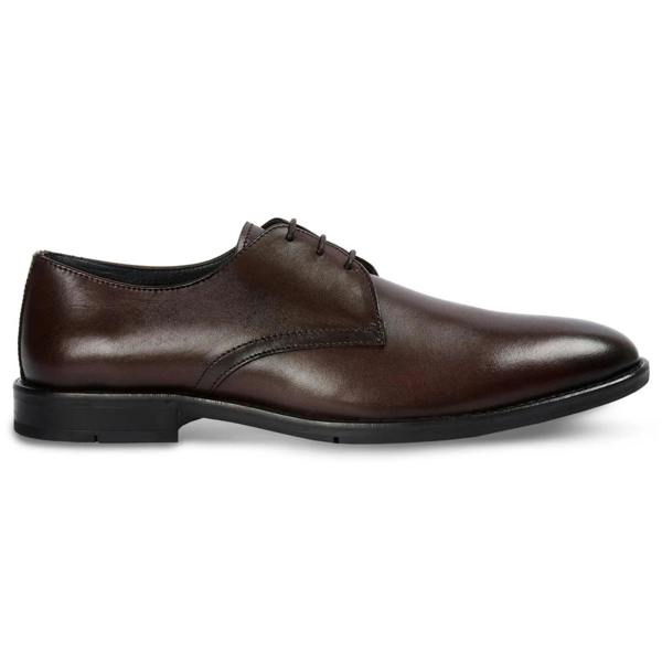 Paul Andrew Henley - Men's Brown Classic Plain Toe Derby Shoes