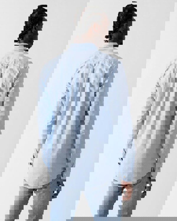 BOSS Orange Rickert Mens Long Sleeve Shirt - Open Blue 460 - CHO - Designer Mens Long Sleeve Shirts