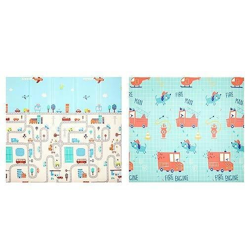 HYGRAD BUILT TO SURVIVE Baby Play Mat Baby Crawling Mat Reversible Baby Floor Mat Soft Padded Foam Foldable Portable