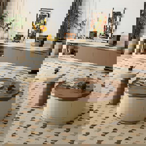 Rit Concept D'Angelo Round Coffee Table Set With Storage