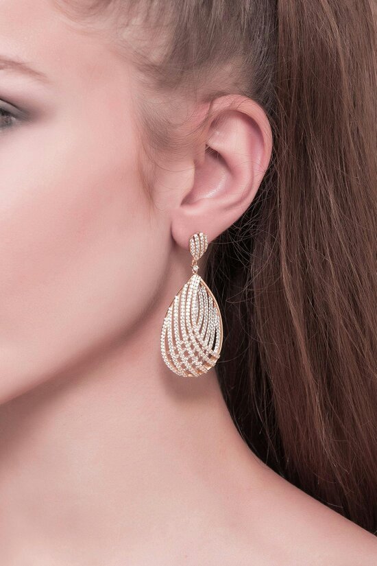 Latelita Vortex Teardrop Earring Rosegold