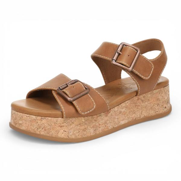 Blowfish Malibu Magical - Women's Tan Faux Leather Platform Sandals