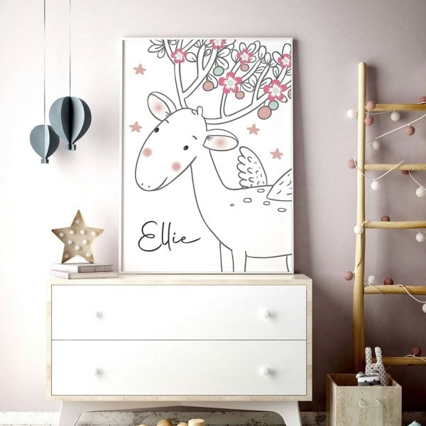 Unicorn name Wall art for Nursery