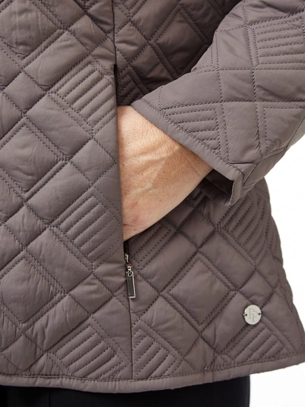 PennyPlain Diamond Quilt Jacket - Mink