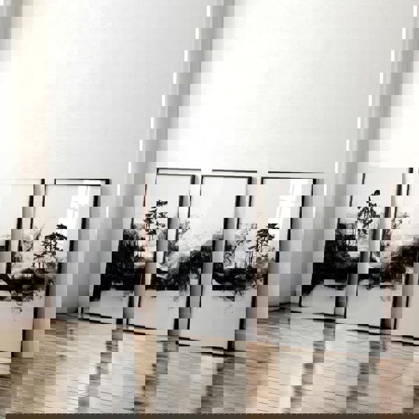 Modern Wall Art For Living Room | Set of 3 Asian Inspired Wall art Prints