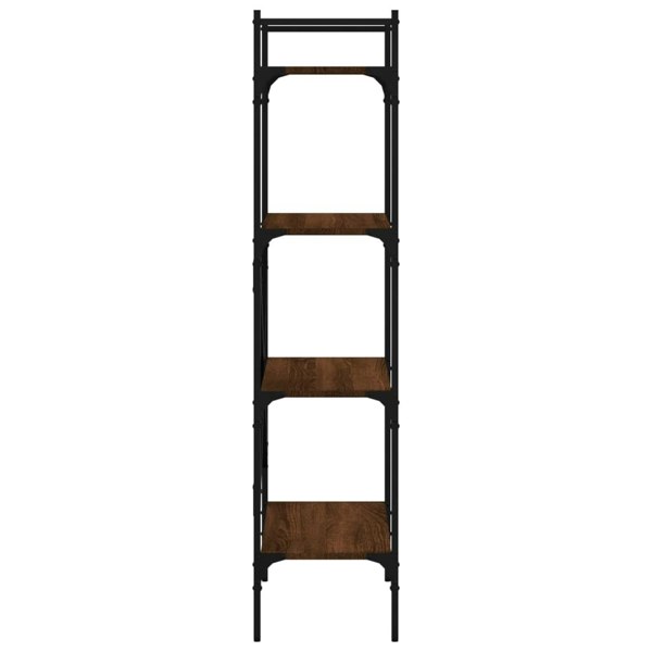 Berkfield Bookcase 4-Tier Brown Oak 56x31.5x138.5 cm Engineered Wood