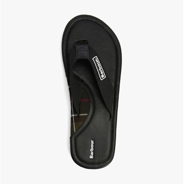 Barbour HARKER Toe-Post Sandals   in  Black