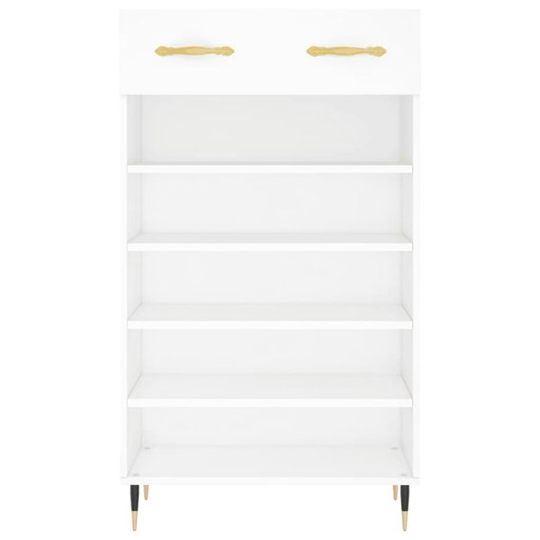 Berkfield Shoe Cabinet White 60x35x105 cm Engineered Wood