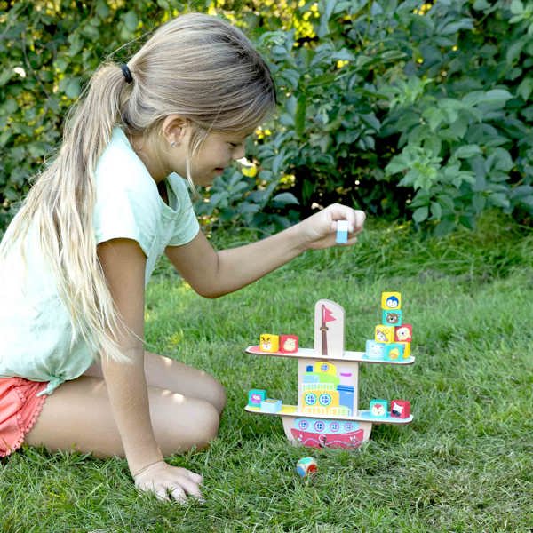 SES Creative Wooden balance boat