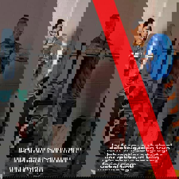 7ft Body Revolution Olympic Barbell Bar in use with colorful weight plates, ideal for toning, sculpting, and building strength