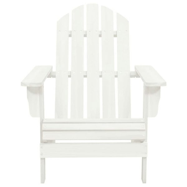 Berkfield Garden Adirondack Chair with Table Solid Fir Wood White
