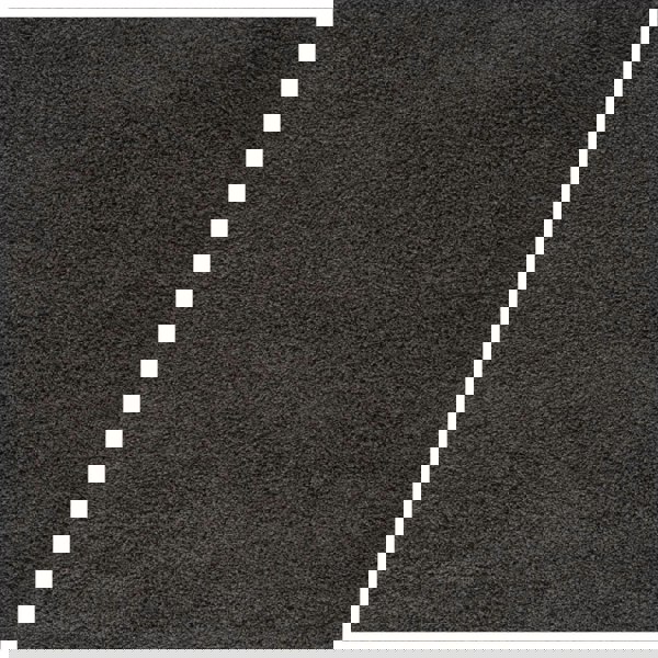 Dark Grey Shaggy Rug High quality Plain Design