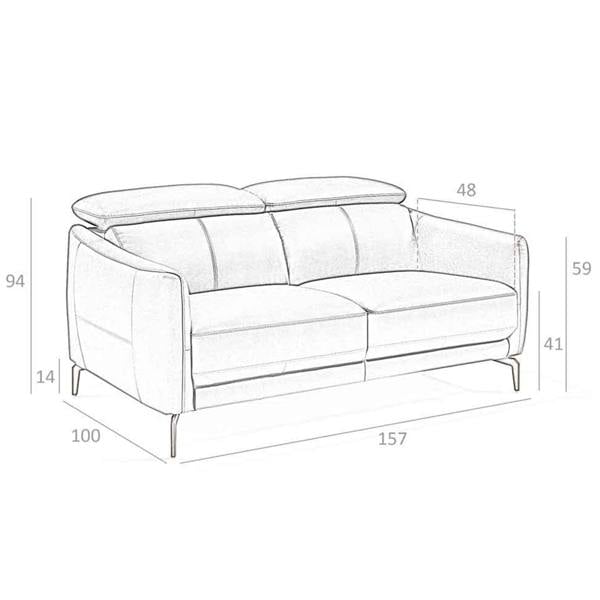 Angel Cerdá Black leather sofa 6058/6059