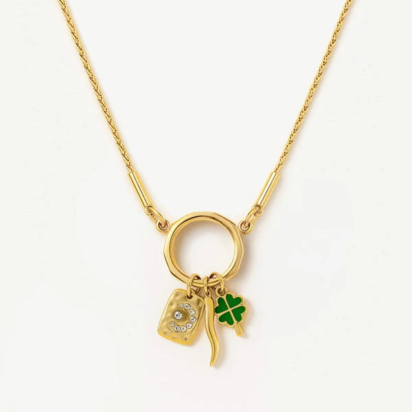 Gold Thin Chain Necklace For Charms (O Clasp)