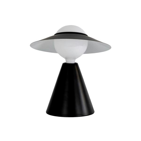 Angel Cerdá Table lamp in white glass and black steel 8089