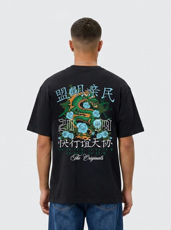 London Attitude Original Creators Dragon Graphic Heavyweight Oversized T-Shirt