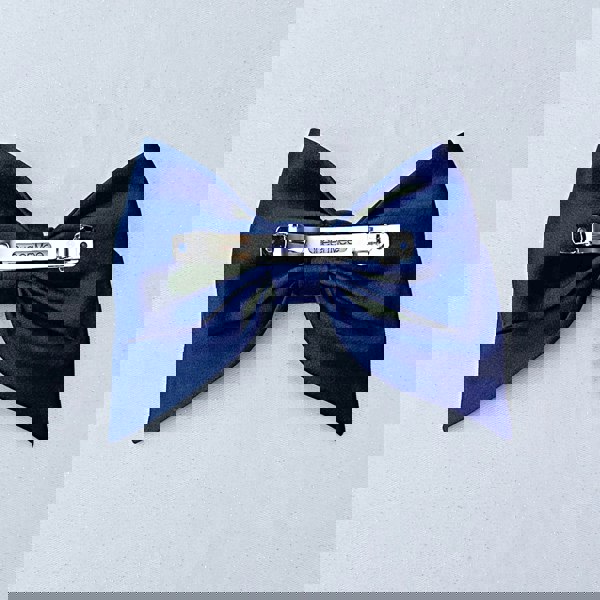 Navy Satin Hair Bow Navy Blue Hair Clip Barrette