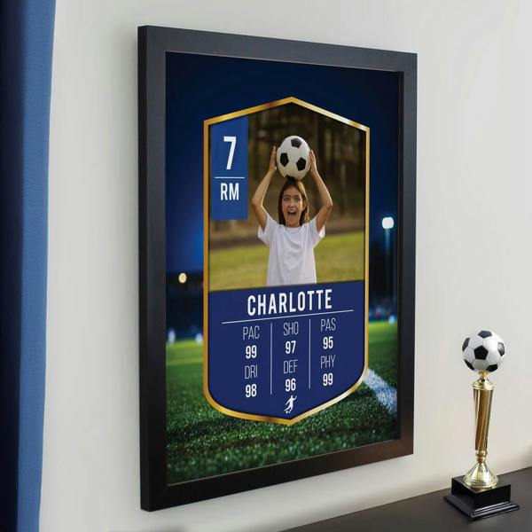 Personalised Photo Upload Framed Football Print - lifestyle shot