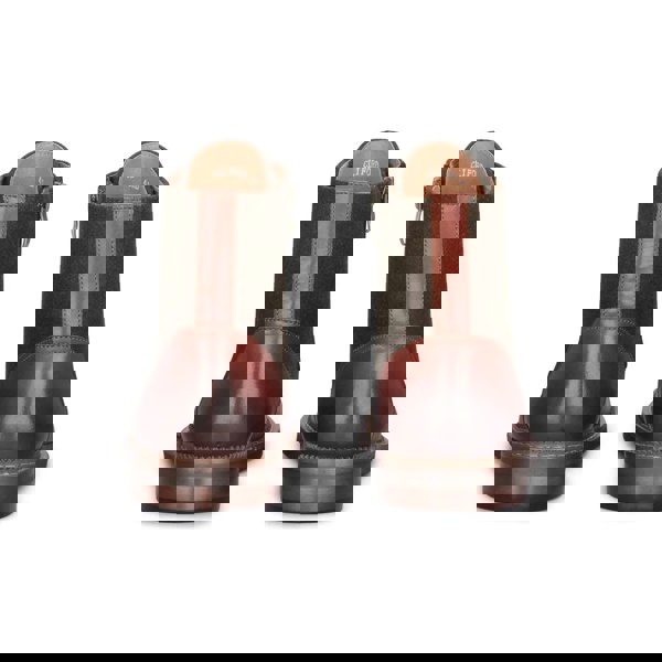 Justin Reess Clifford - Men's Khaki Brown Brogue Leather Ankle Boots