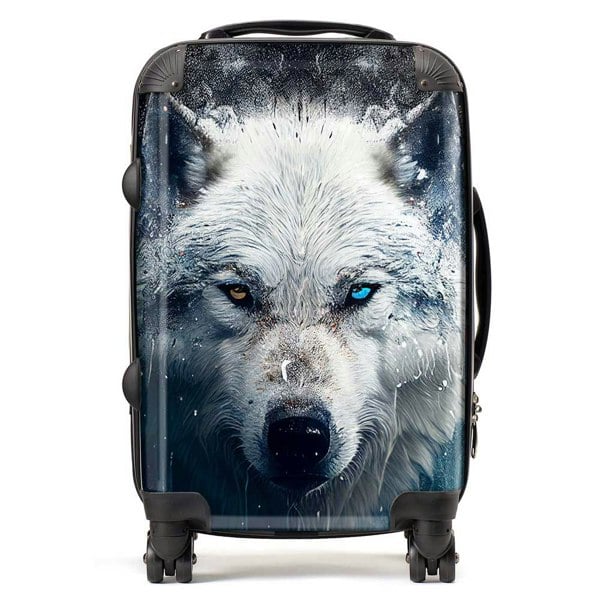 Warren Reed White Wolf Face Splashart Suitcase