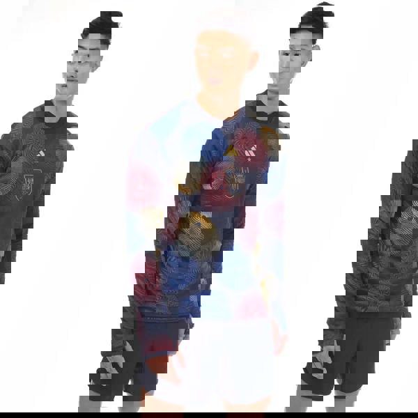 Adidas Mens Spain Pre-Match Long-Sleeved Warm Up Top - Blue - 