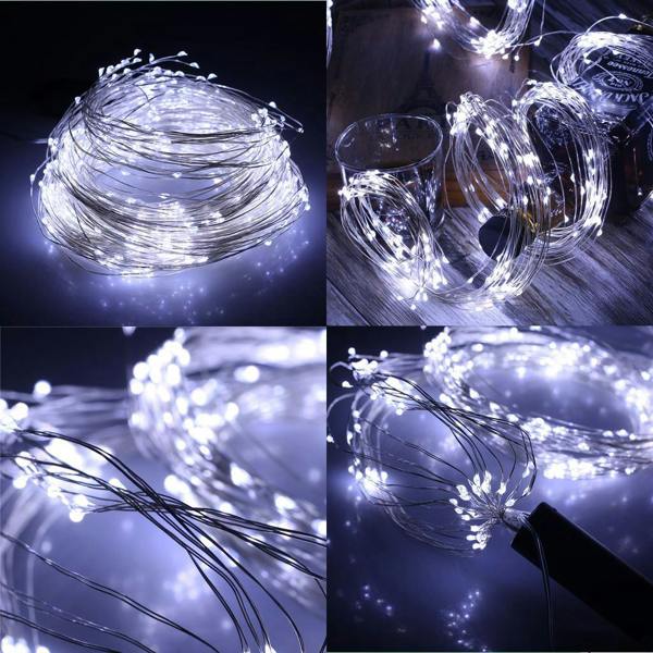 10M 100 Cool White LED Battery Operated Micro Rice Fairy String Lights image 3
