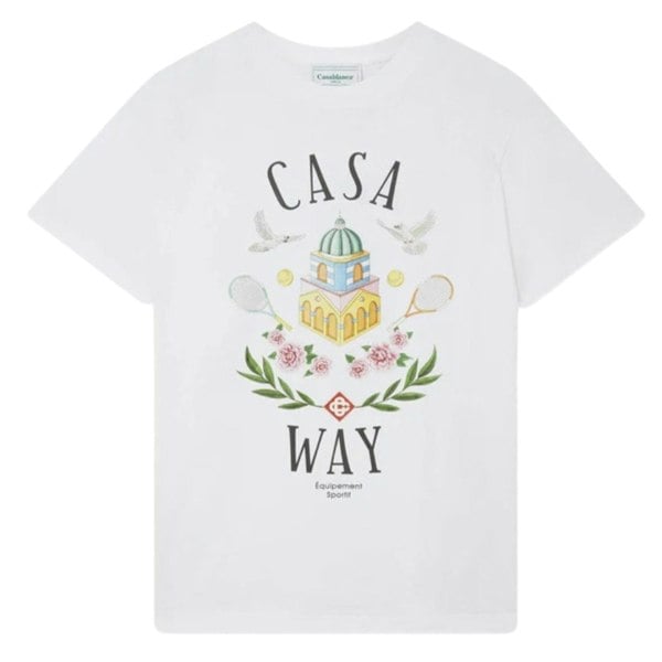 Casablanca Casa Way Design White T-Shirt S