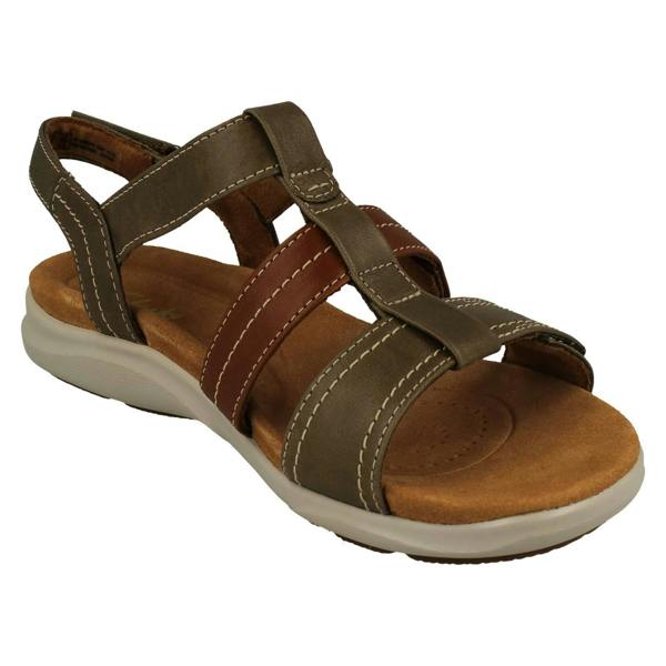 Clarks Ladies Clarks Contour Cushion Strappy Sandals Kitly Step